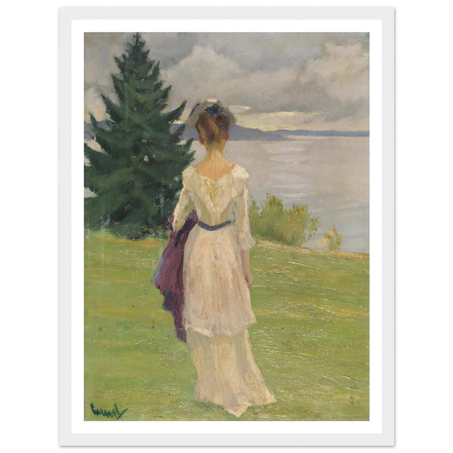 After the rain, early (1910) Art Print | Edward Cucuel - Framed Poster - 30x40 cm / 12x16″ - Black frame