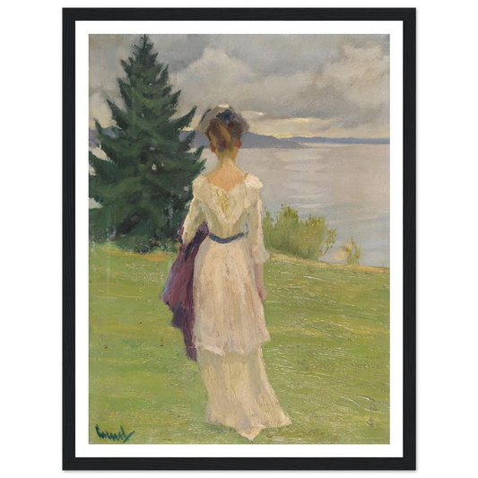 After the rain, early (1910) Art Print | Edward Cucuel - Framed Poster - 30x40 cm / 12x16″ - Black frame