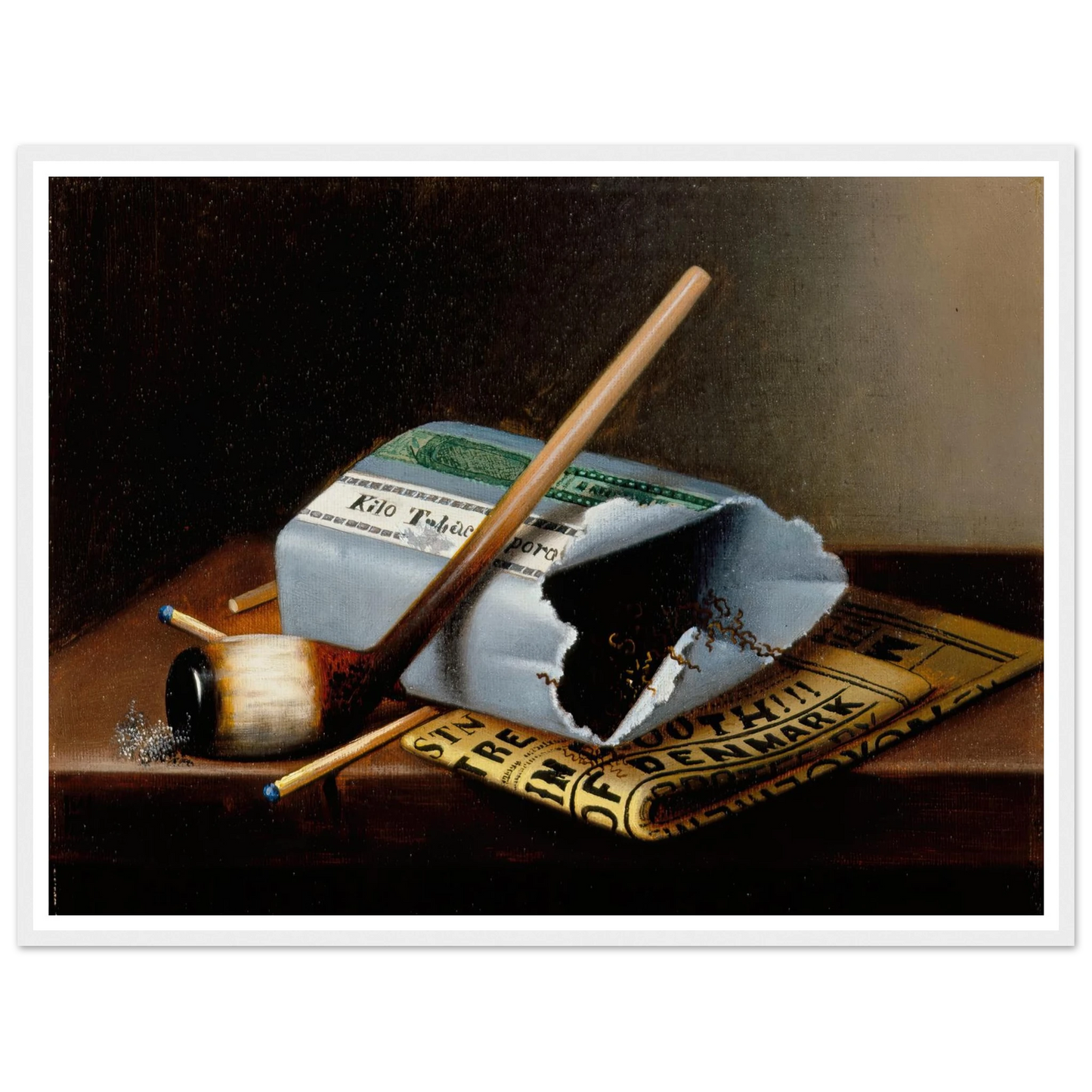 Alas, Poor Yorick (1877) Art Print | William Michael Harnett - Framed Poster - 30x40 cm / 12x16″ - Black frame