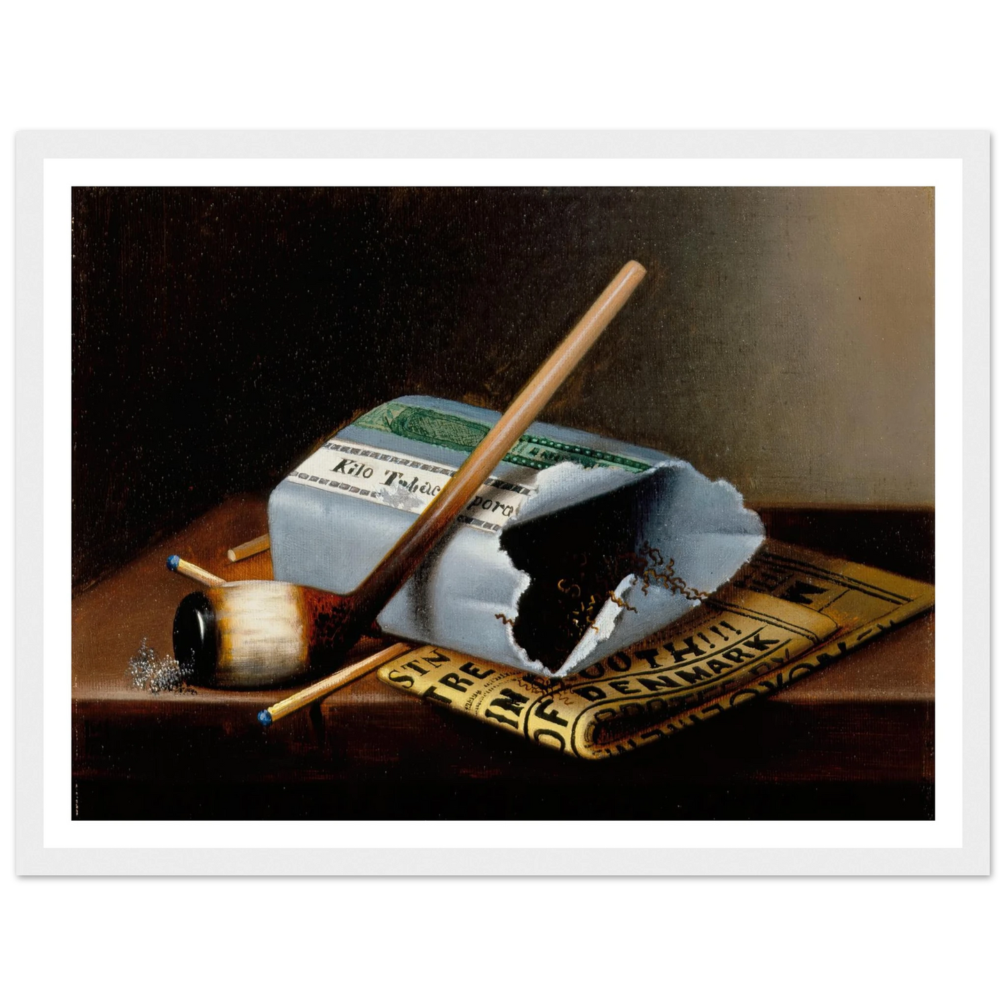 Alas, Poor Yorick (1877) Art Print | William Michael Harnett - Framed Poster - 30x40 cm / 12x16″ - Black frame