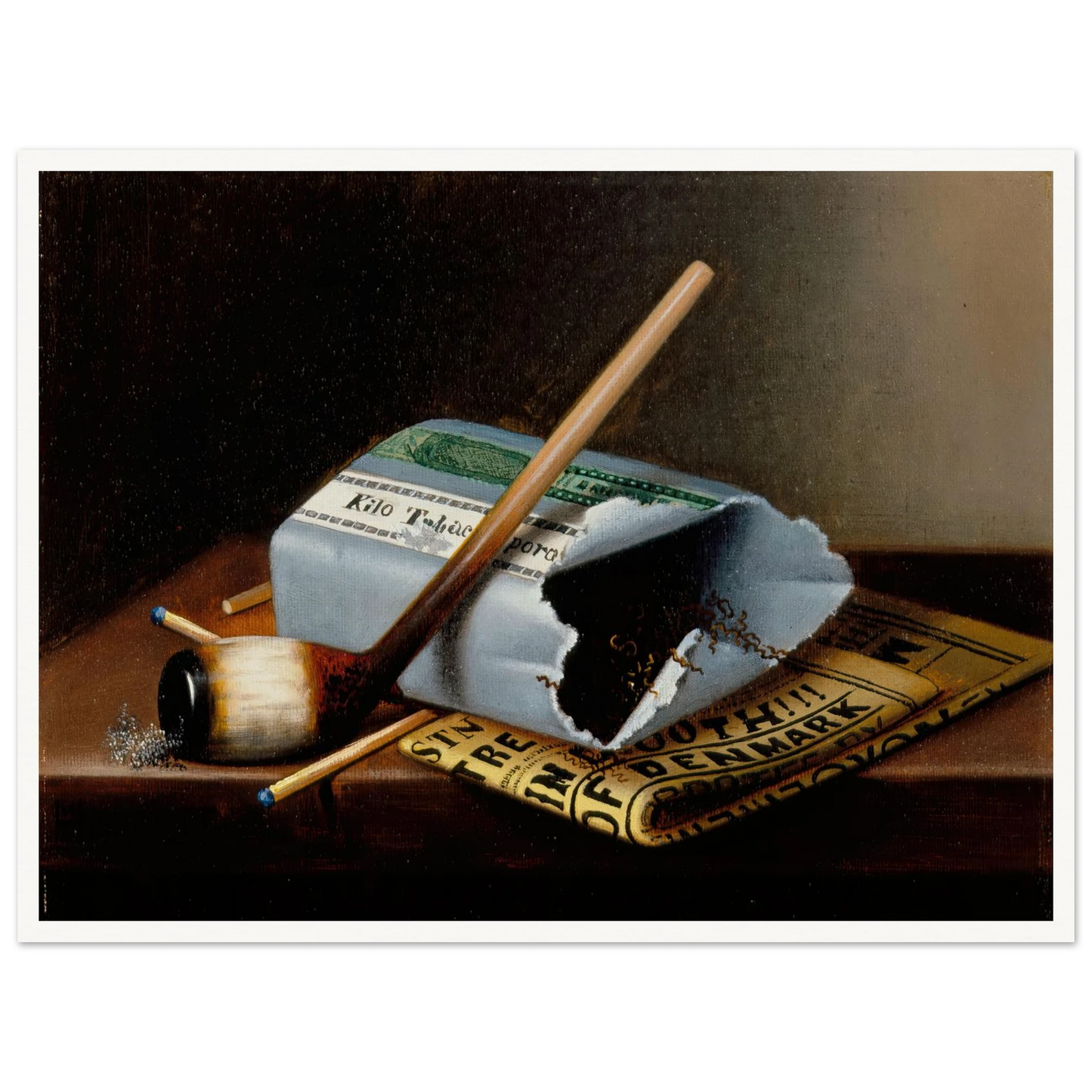 Alas, Poor Yorick (1877) Art Print | William Michael Harnett - Framed Poster - 30x40 cm / 12x16″ - Black frame