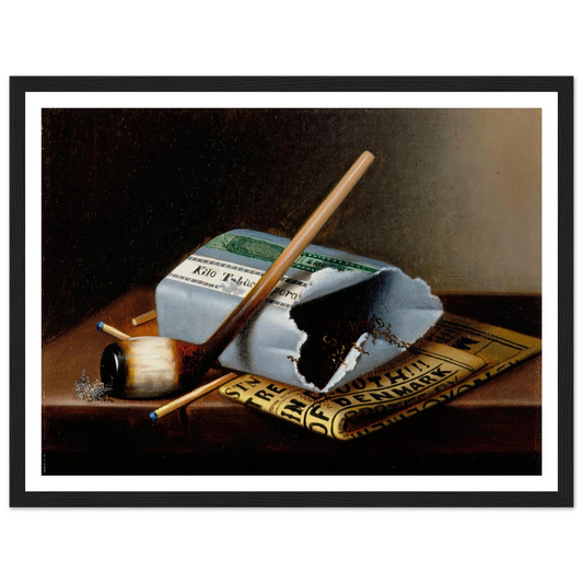 Alas, Poor Yorick (1877) Art Print | William Michael Harnett - Framed Poster - 30x40 cm / 12x16″ - Black frame