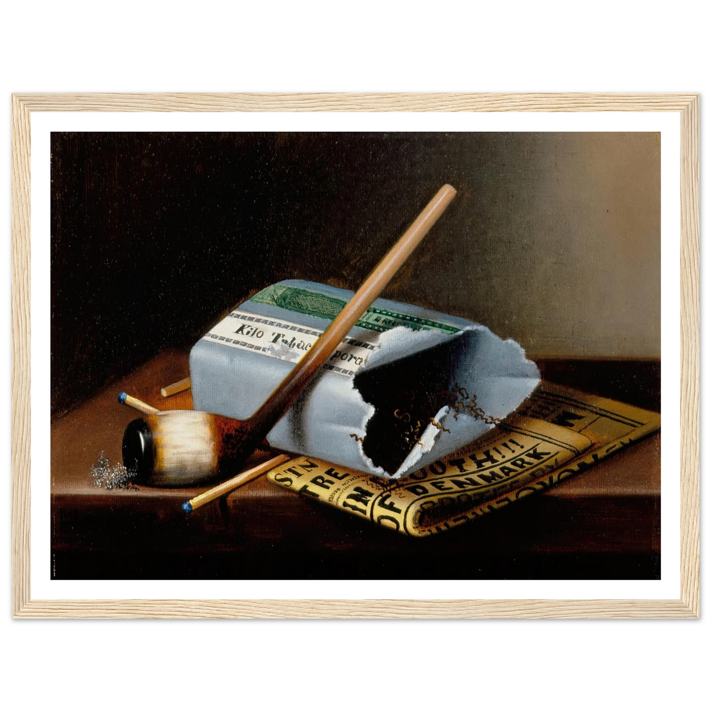 Alas, Poor Yorick (1877) Art Print | William Michael Harnett - Framed Poster - 30x40 cm / 12x16″ - Black frame