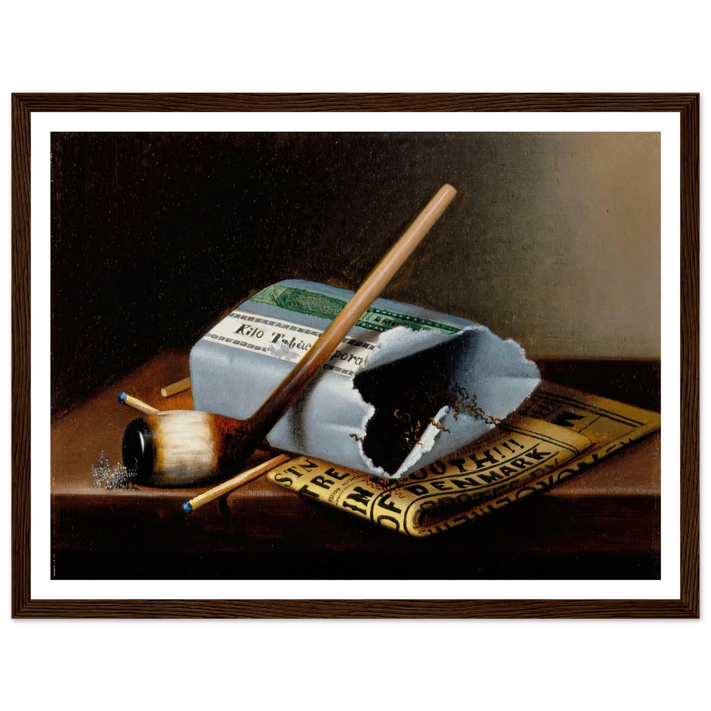 Alas, Poor Yorick (1877) Art Print | William Michael Harnett - Framed Poster - 30x40 cm / 12x16″ - Black frame