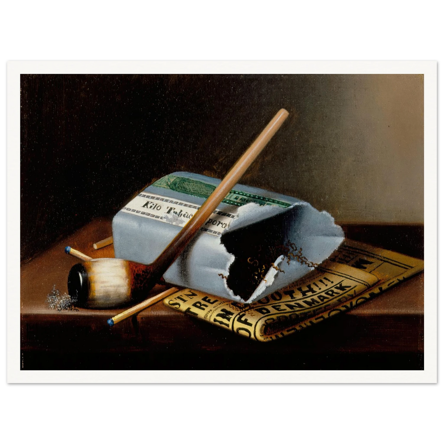 Alas, Poor Yorick (1877) Art Print | William Michael Harnett - Framed Poster - 30x40 cm / 12x16″ - Black frame