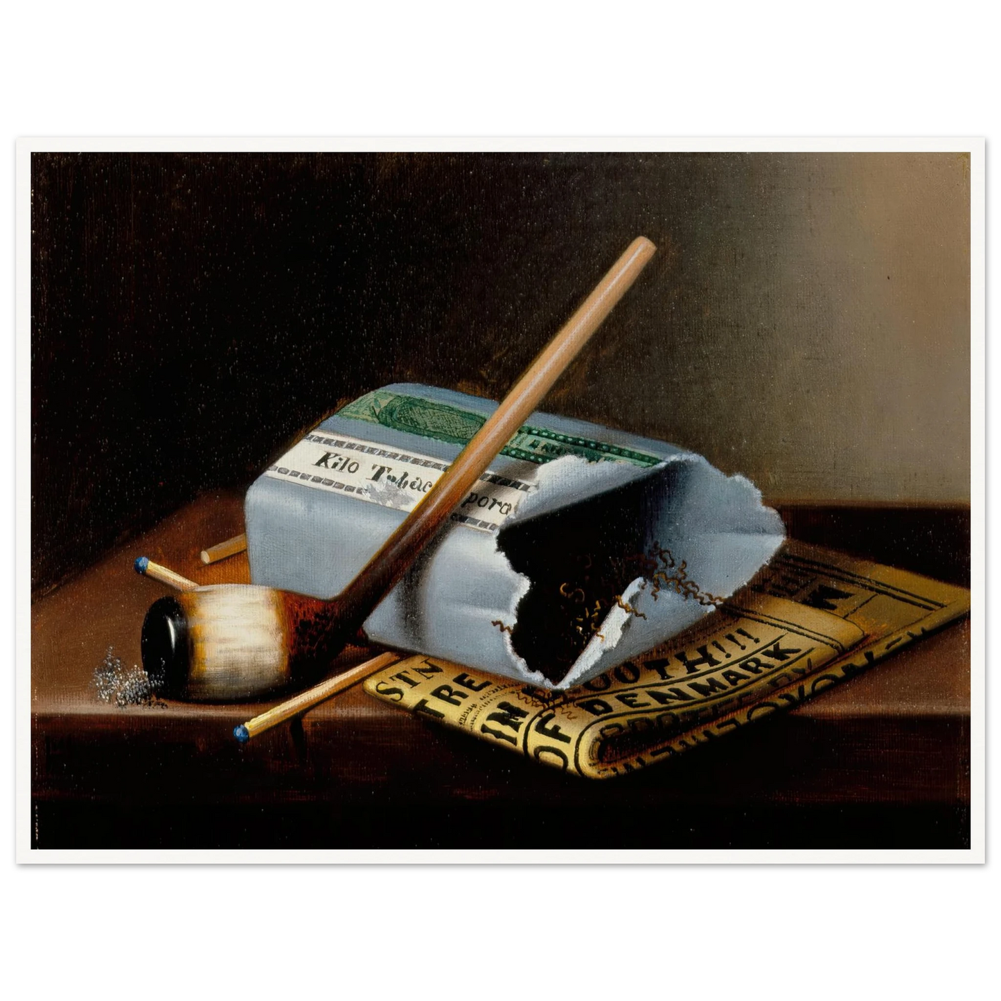 Alas, Poor Yorick (1877) Art Print | William Michael Harnett - Framed Poster - 30x40 cm / 12x16″ - Black frame