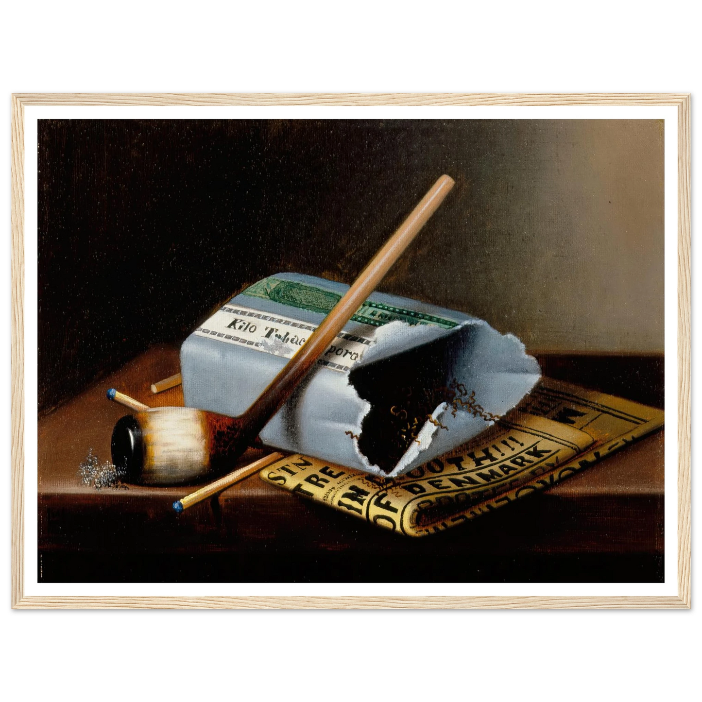 Alas, Poor Yorick (1877) Art Print | William Michael Harnett - Framed Poster - 30x40 cm / 12x16″ - Black frame