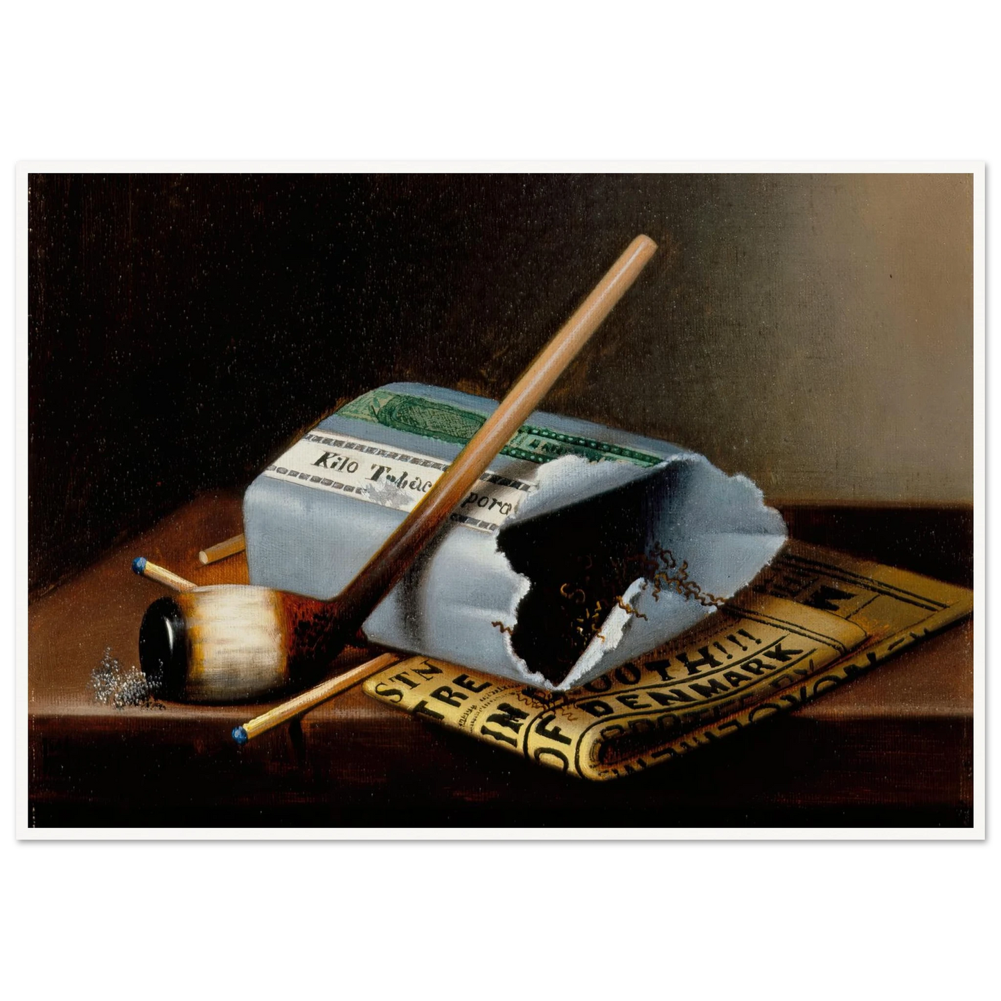 Alas, Poor Yorick (1877) Art Print | William Michael Harnett - Framed Poster - 30x40 cm / 12x16″ - Black frame