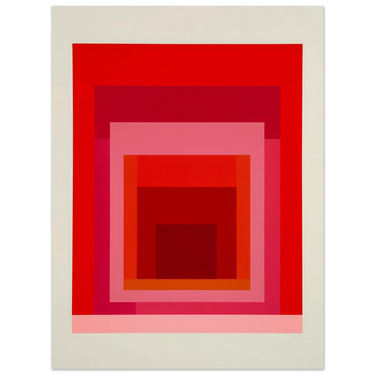 Albers Red Harmony - Framed Poster - 30x40 cm / 12x16″ - Black frame