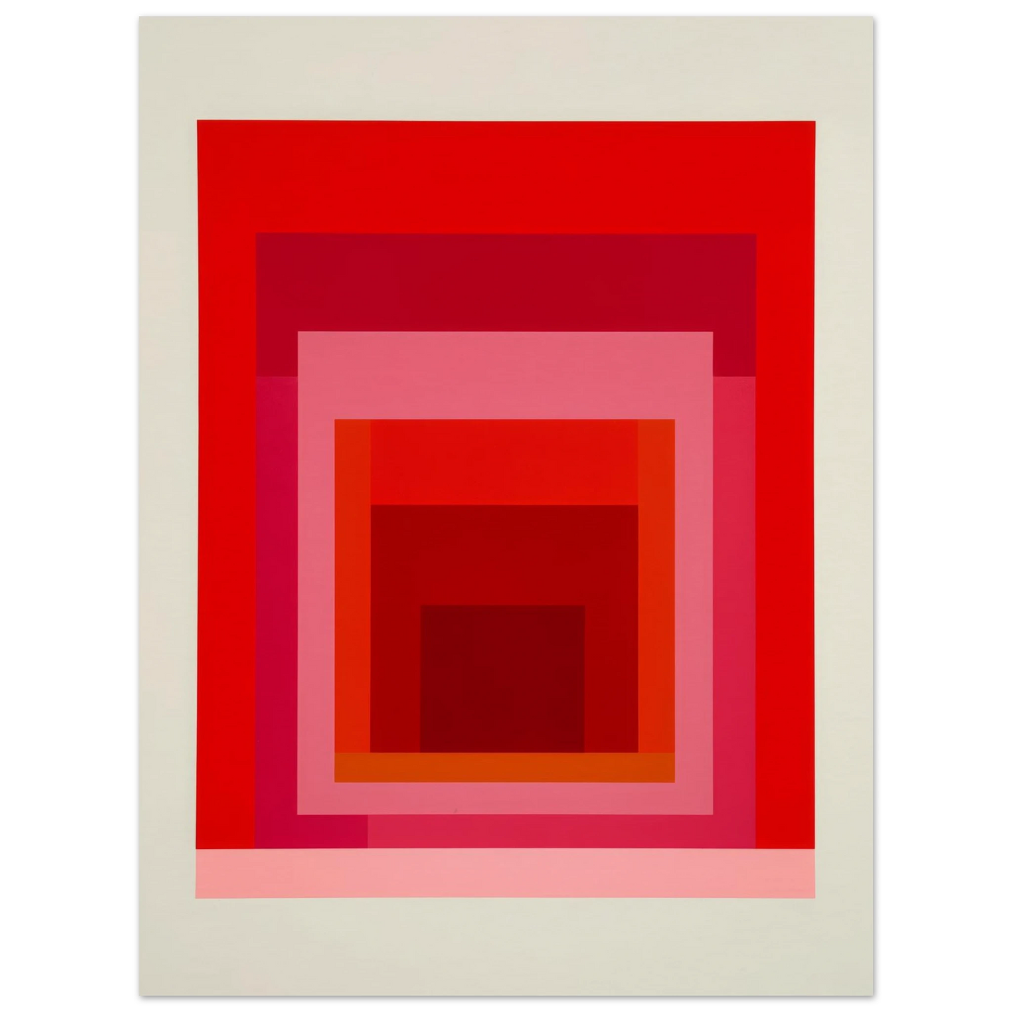 Albers Red Harmony - Framed Poster - 30x40 cm / 12x16″ - Black frame