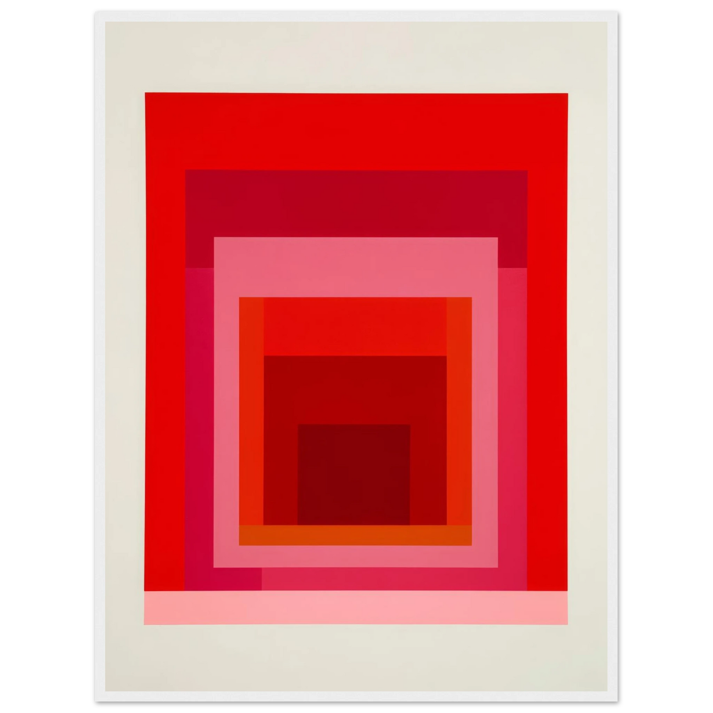 Albers Red Harmony - Framed Poster - 30x40 cm / 12x16″ - Black frame