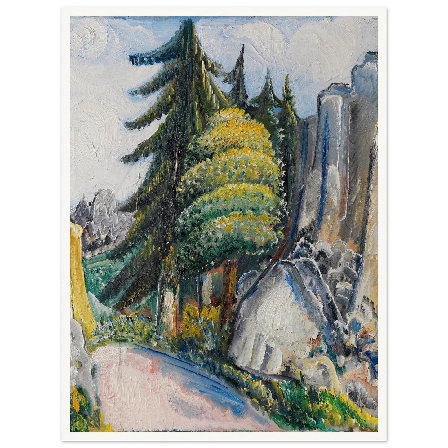 Alblandschaft (1932) Art Print | Paul Kleinschmidt - Framed Poster - 30x40 cm / 12x16″ - Black frame