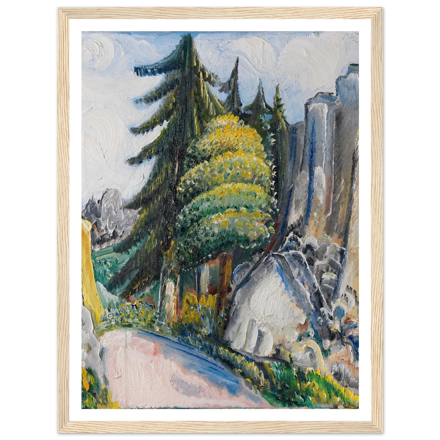 Alblandschaft (1932) Art Print | Paul Kleinschmidt - Framed Poster - 30x40 cm / 12x16″ - Black frame