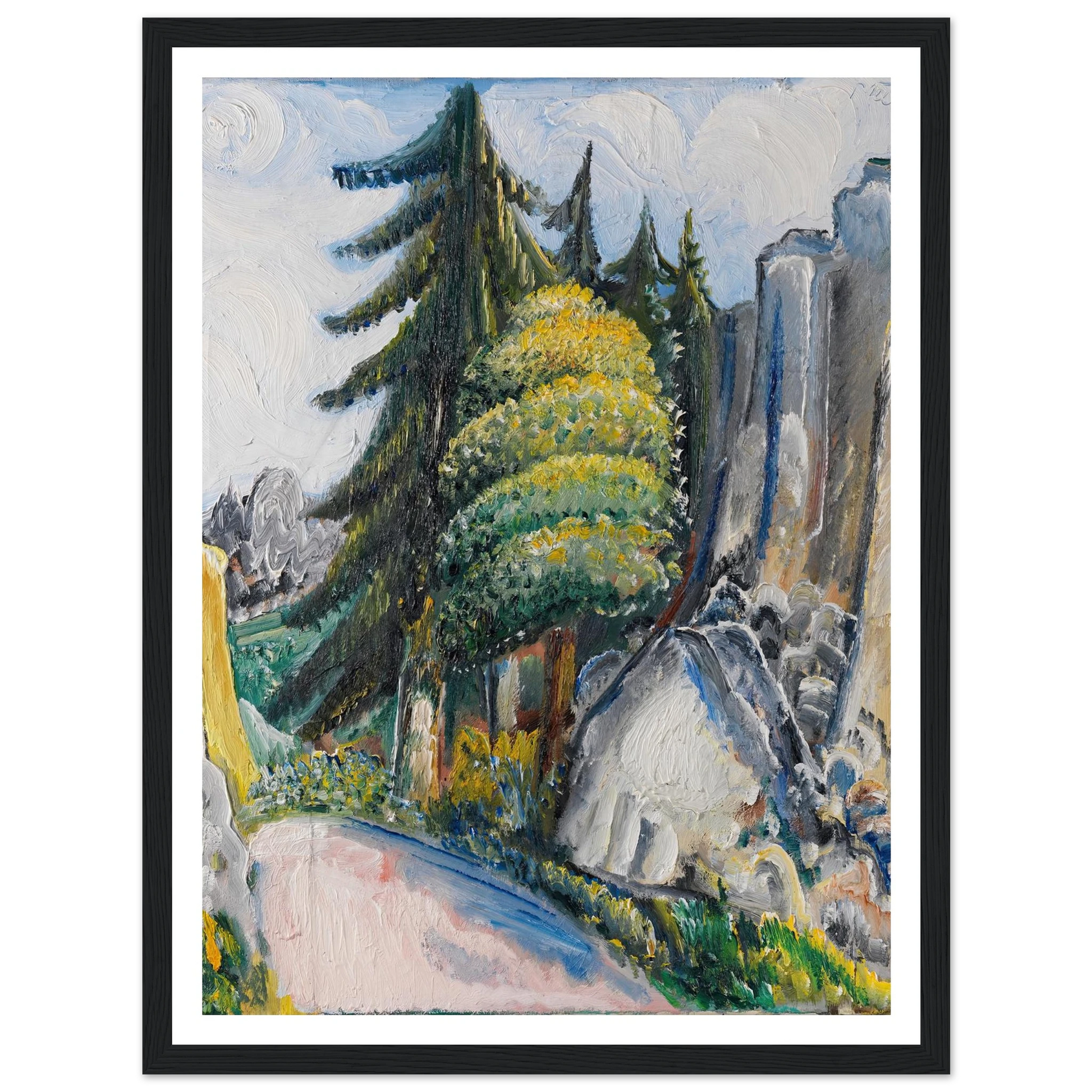 Alblandschaft (1932) Art Print | Paul Kleinschmidt - Framed Poster - 30x40 cm / 12x16″ - Black frame