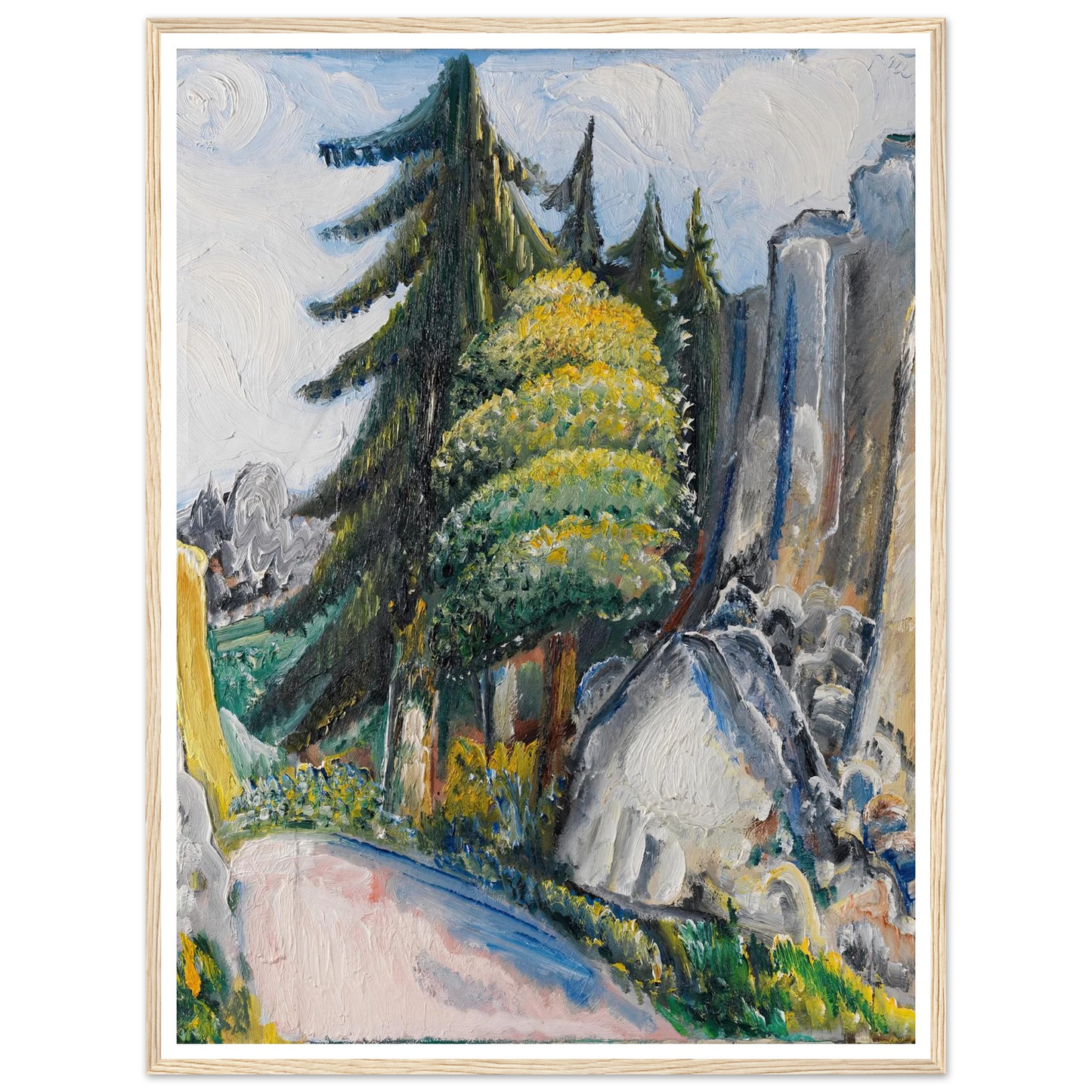 Alblandschaft (1932) Art Print | Paul Kleinschmidt - Framed Poster - 30x40 cm / 12x16″ - Black frame