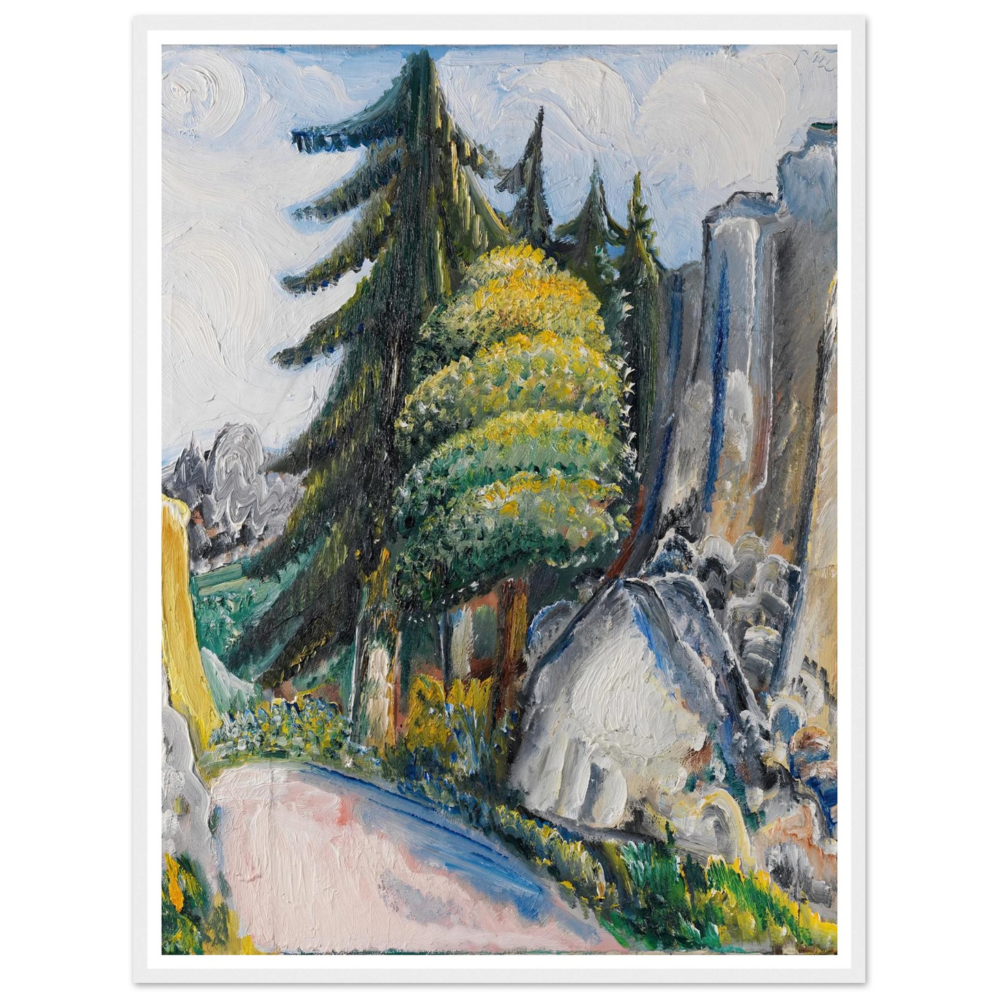 Alblandschaft (1932) Art Print | Paul Kleinschmidt - Framed Poster - 30x40 cm / 12x16″ - Black frame