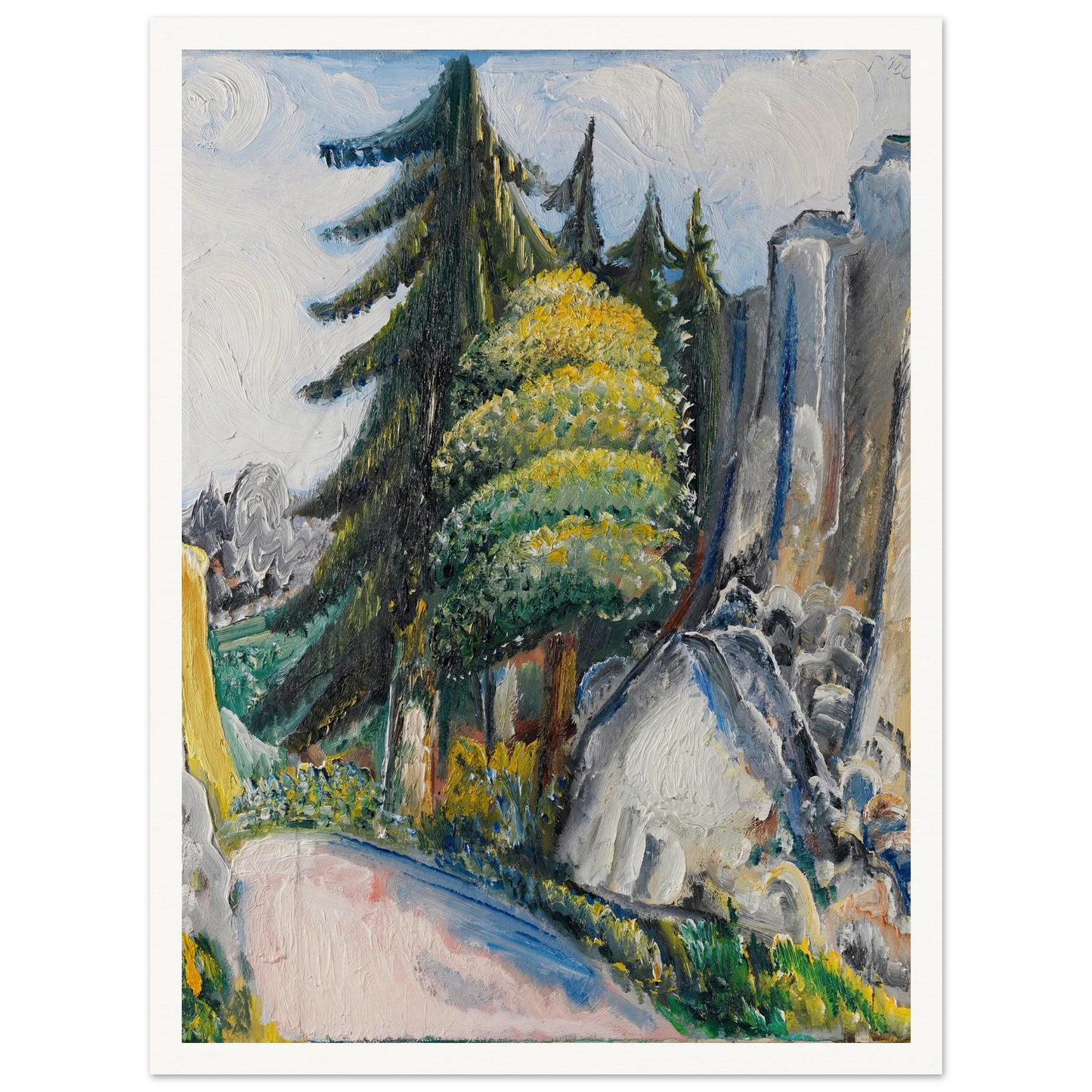 Alblandschaft (1932) Art Print | Paul Kleinschmidt - Framed Poster - 30x40 cm / 12x16″ - Black frame