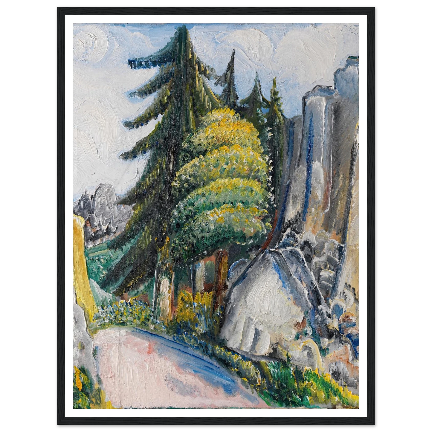 Alblandschaft (1932) Art Print | Paul Kleinschmidt - Framed Poster - 30x40 cm / 12x16″ - Black frame