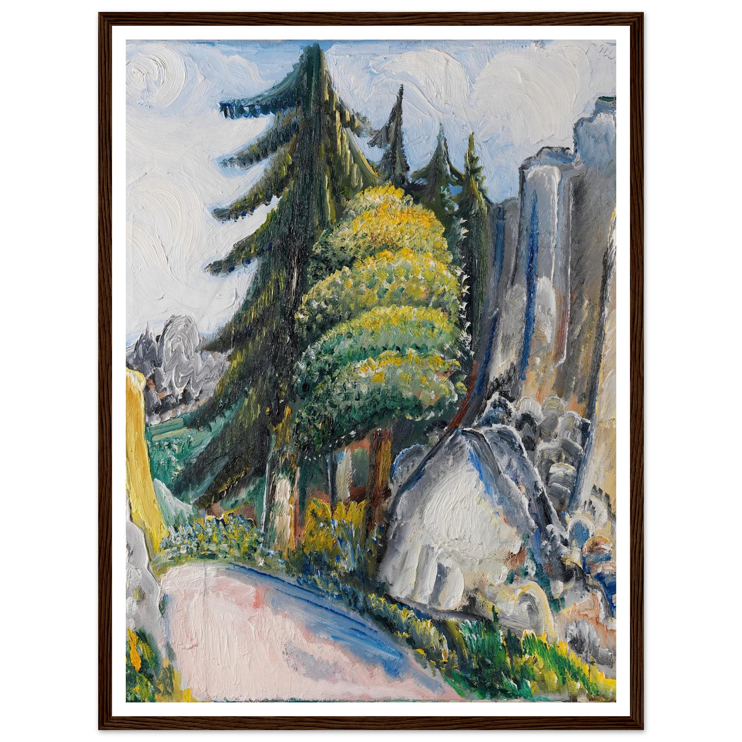 Alblandschaft (1932) Art Print | Paul Kleinschmidt - Framed Poster - 30x40 cm / 12x16″ - Black frame