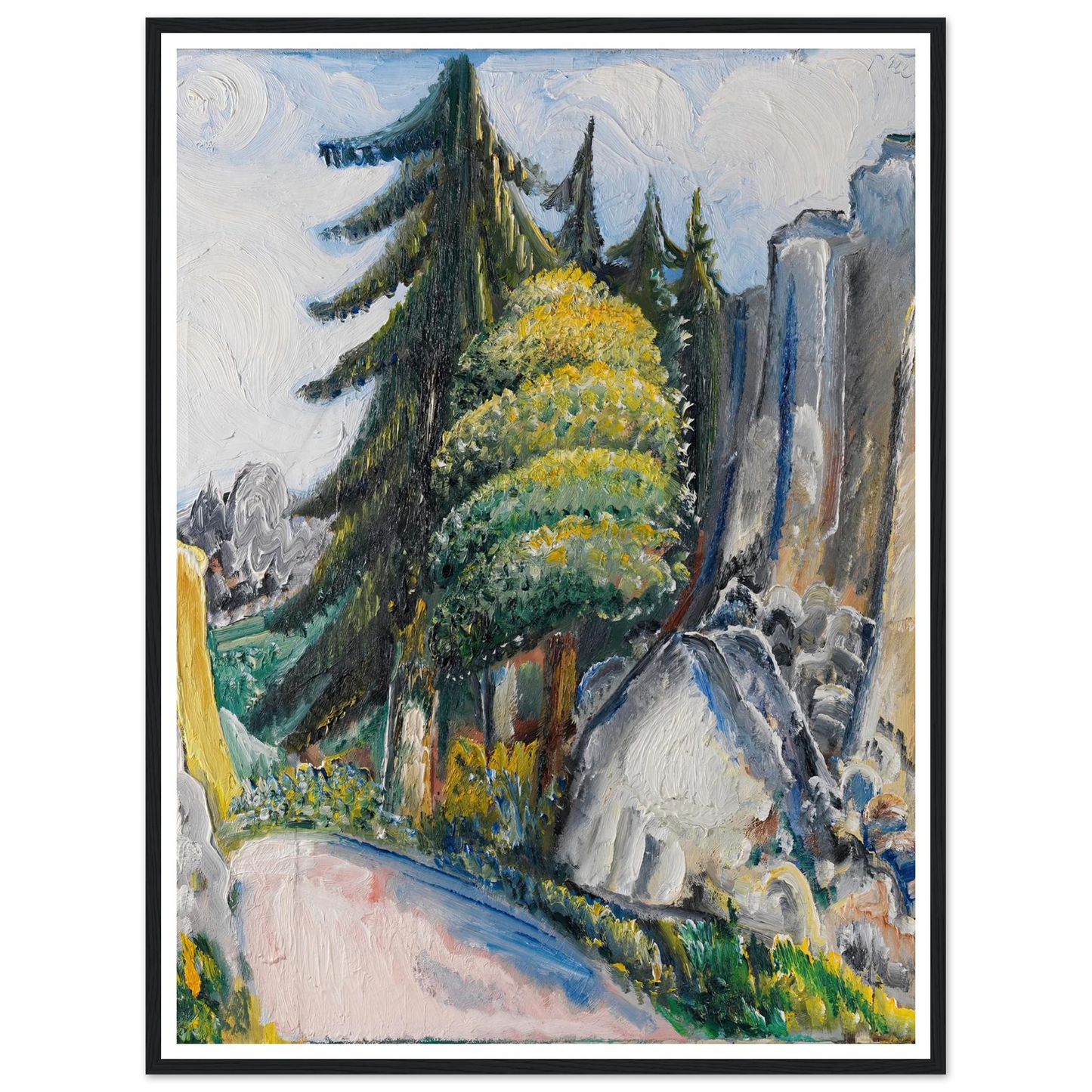 Alblandschaft (1932) Art Print | Paul Kleinschmidt - Framed Poster - 30x40 cm / 12x16″ - Black frame