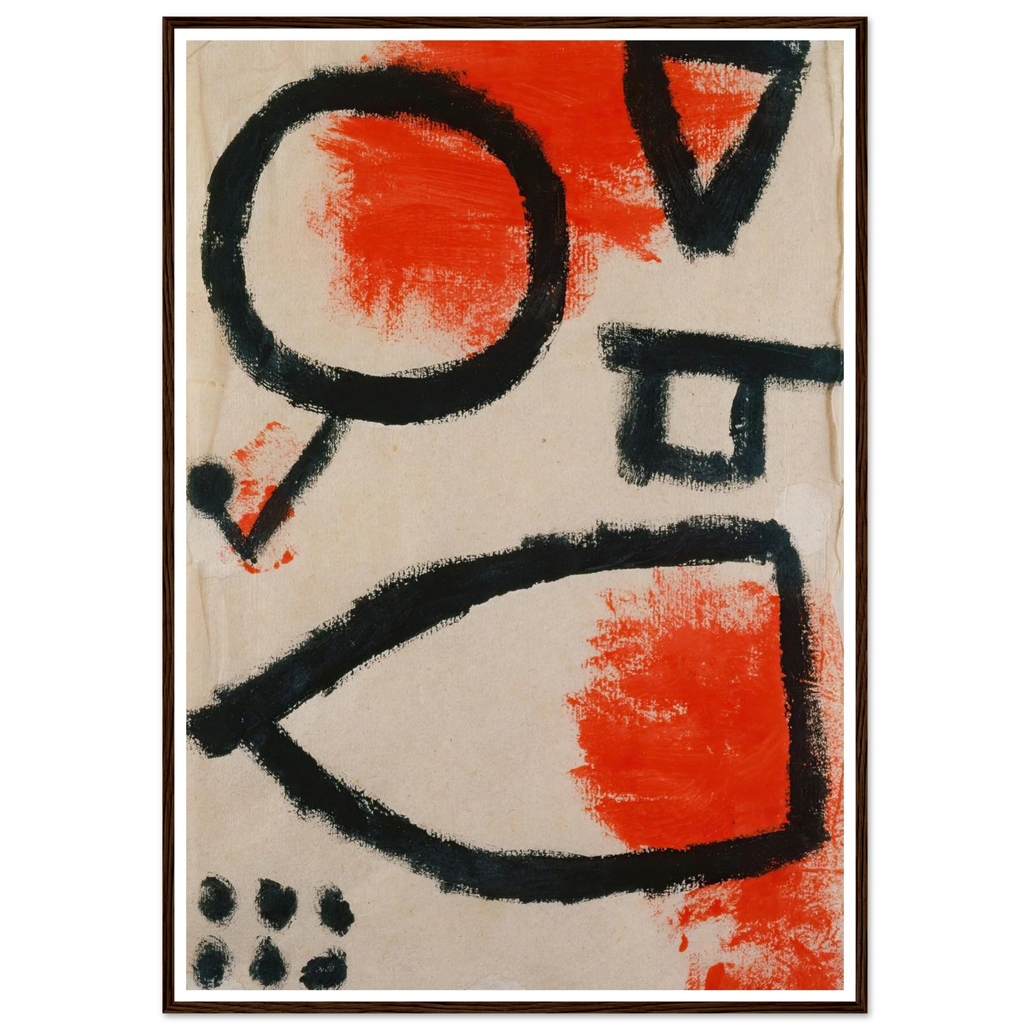 Alea jacta (1940) Art Print | Paul Klee - Framed Poster - 30x40 cm / 12x16″ - Black frame