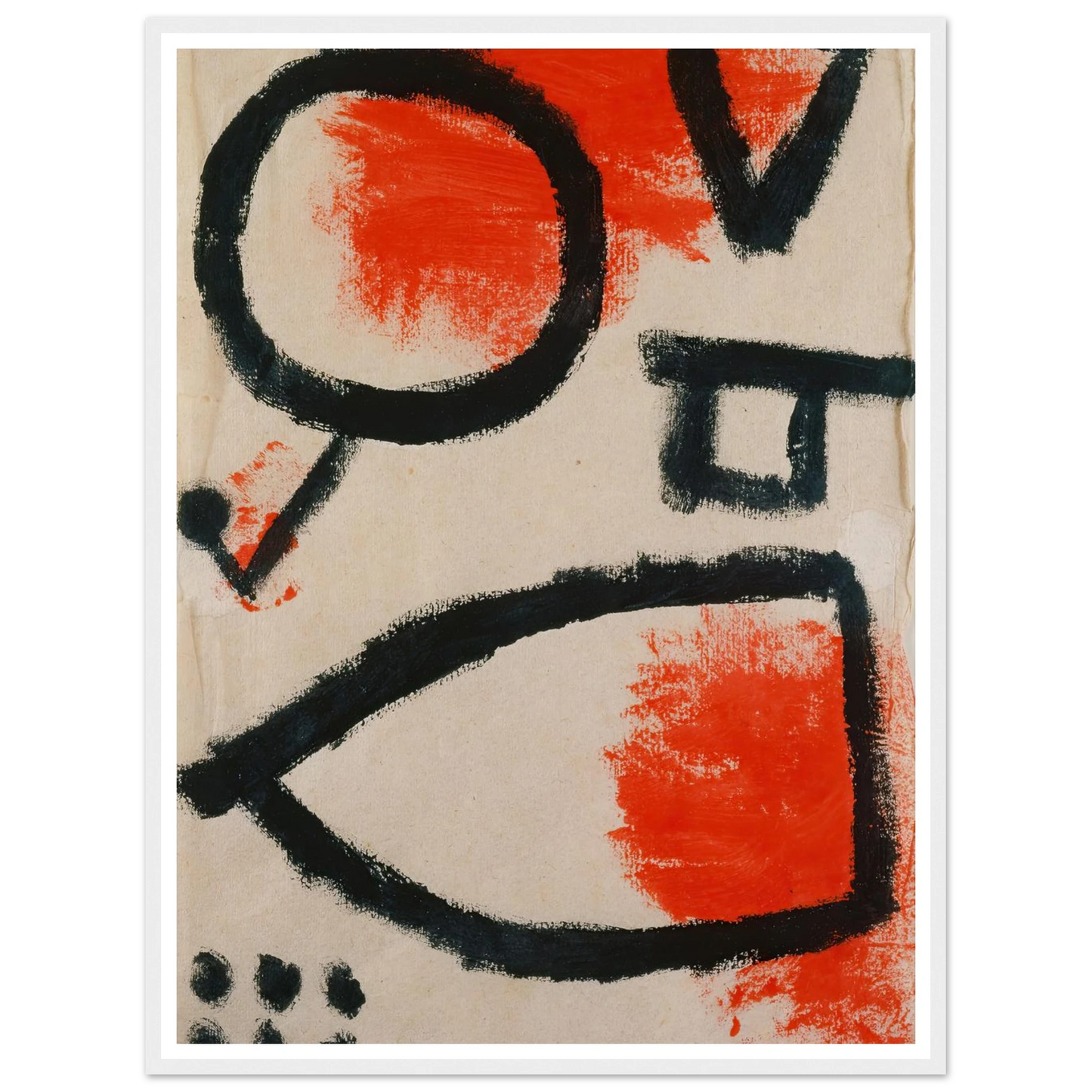 Alea jacta (1940) Art Print | Paul Klee - Framed Poster - 30x40 cm / 12x16″ - Black frame