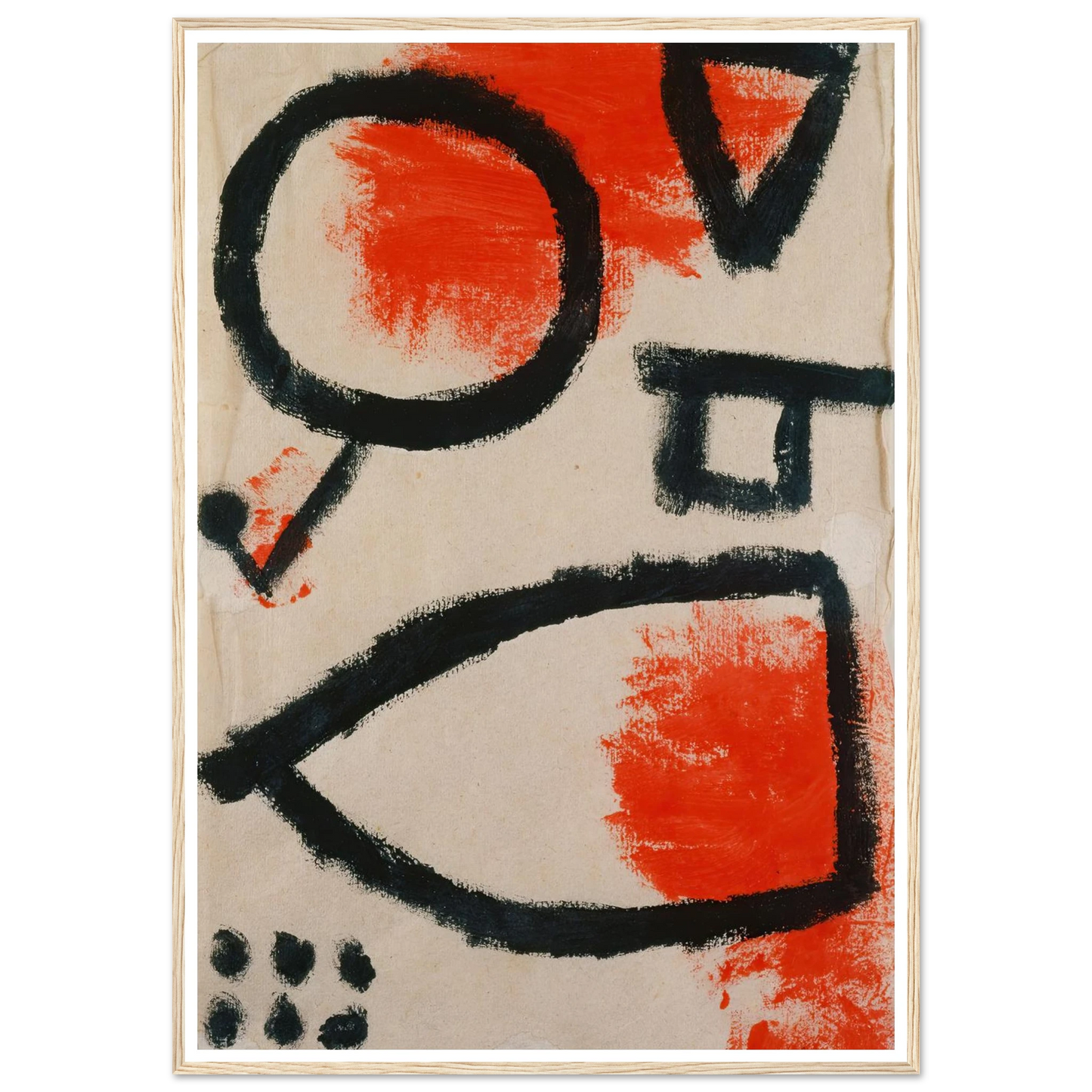 Alea jacta (1940) Art Print | Paul Klee - Framed Poster - 30x40 cm / 12x16″ - Black frame