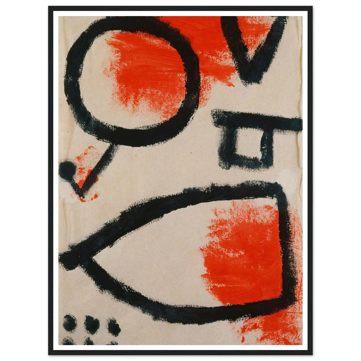 Alea jacta (1940) Art Print | Paul Klee - Framed Poster - 30x40 cm / 12x16″ - Black frame