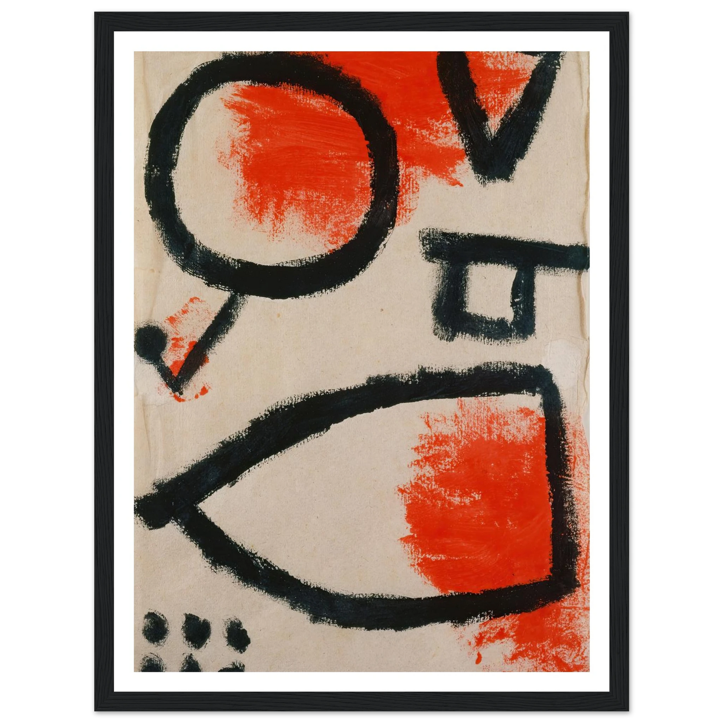 Alea jacta (1940) Art Print | Paul Klee - Framed Poster - 30x40 cm / 12x16″ - Black frame