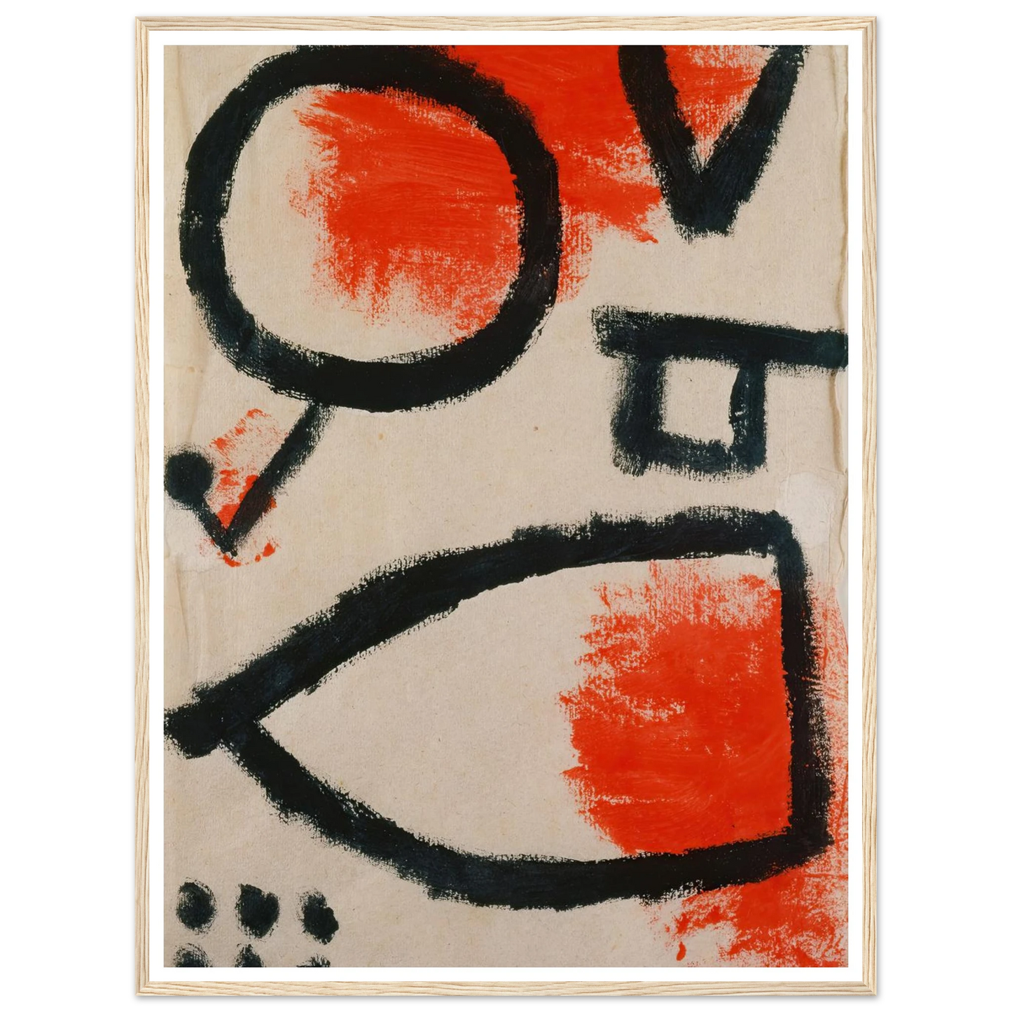 Alea jacta (1940) Art Print | Paul Klee - Framed Poster - 30x40 cm / 12x16″ - Black frame