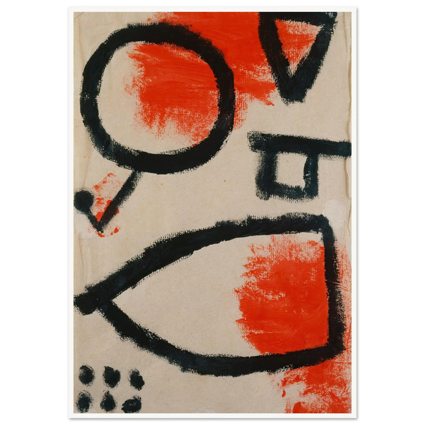 Alea jacta (1940) Art Print | Paul Klee - Framed Poster - 30x40 cm / 12x16″ - Black frame