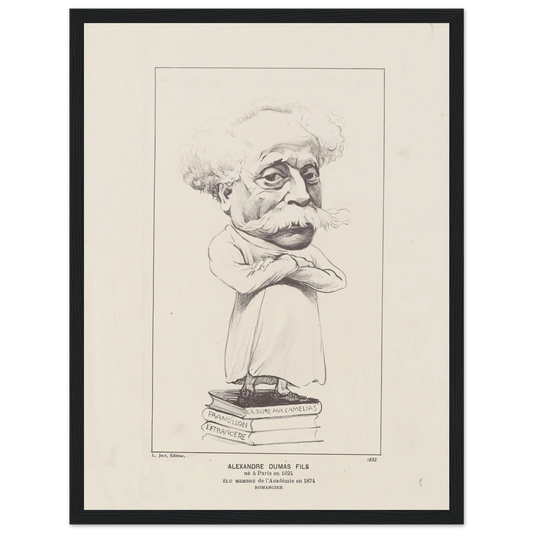 Alexandre Dumas Fils (1892) Art Print | Felix Vallotton - Framed Poster - 30x40 cm / 12x16″ - Black frame