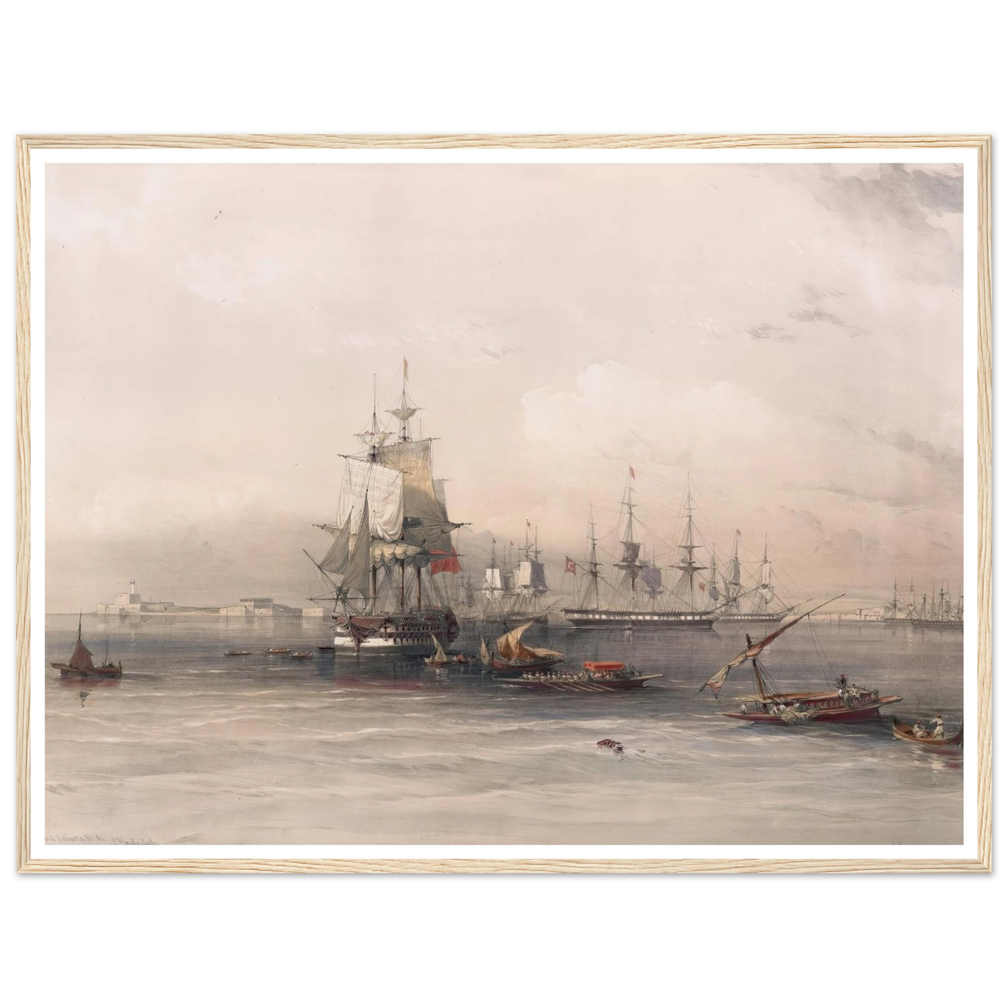 Alexandria (1846-1849) Art Print | David Roberts - Framed Poster - 30x40 cm / 12x16″ - Black frame