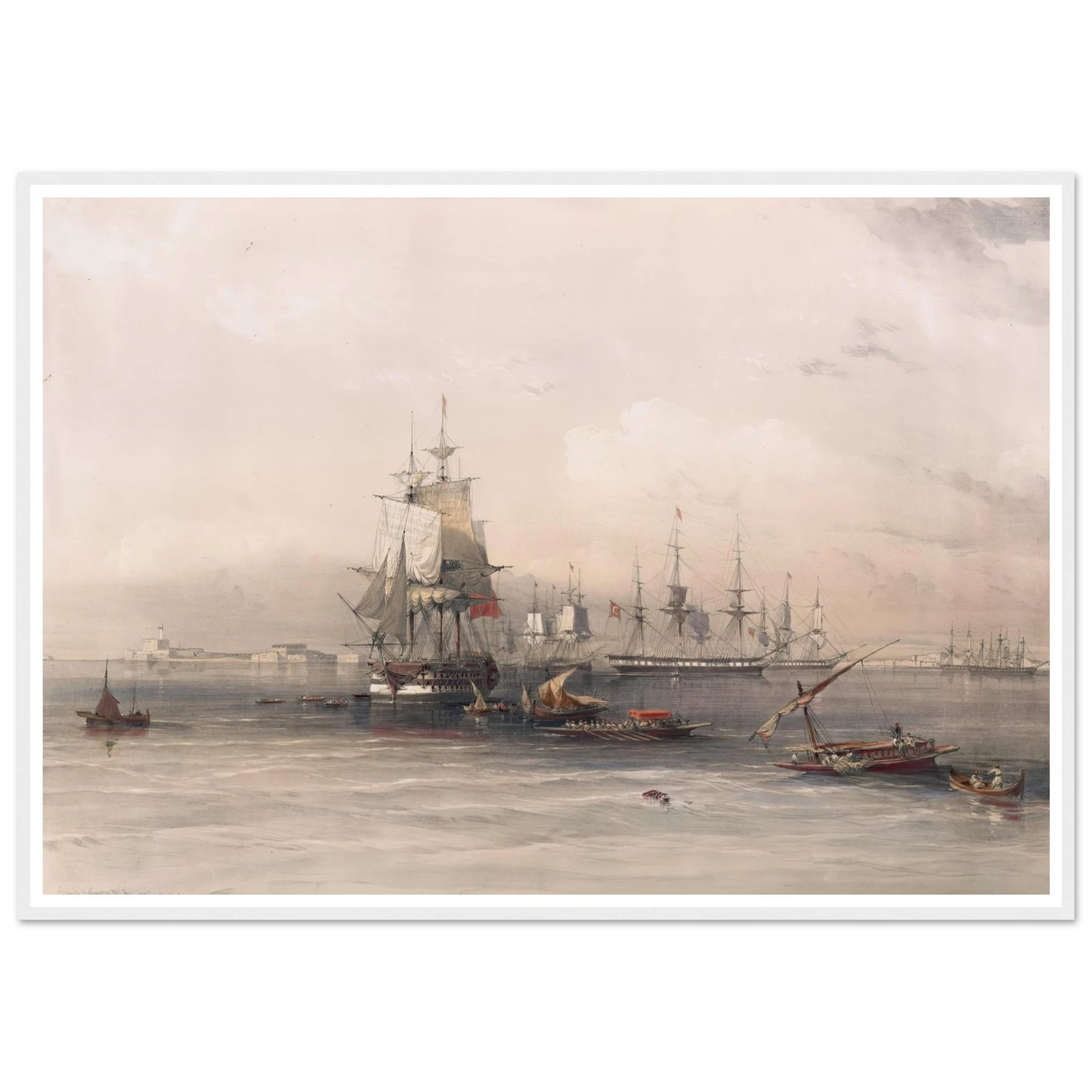 Alexandria (1846-1849) Art Print | David Roberts - Framed Poster - 30x40 cm / 12x16″ - Black frame