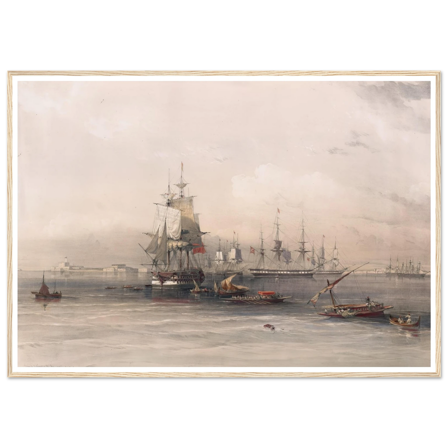 Alexandria (1846-1849) Art Print | David Roberts - Framed Poster - 30x40 cm / 12x16″ - Black frame