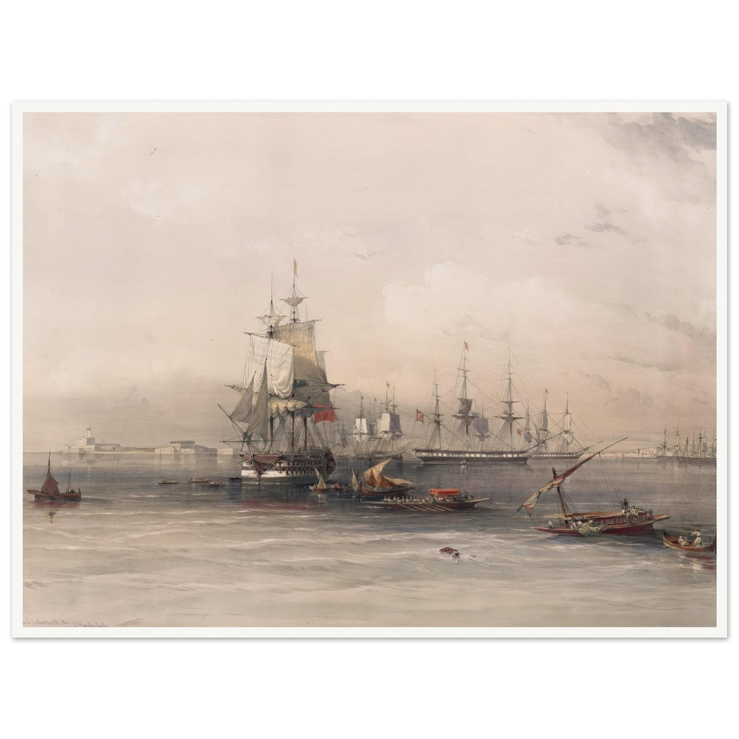 Alexandria (1846-1849) Art Print | David Roberts - Framed Poster - 30x40 cm / 12x16″ - Black frame