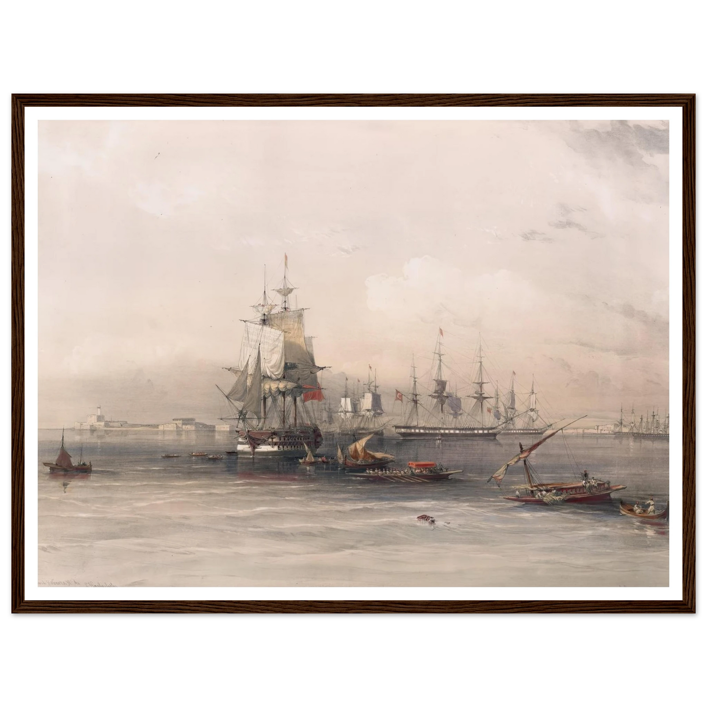Alexandria (1846-1849) Art Print | David Roberts - Framed Poster - 30x40 cm / 12x16″ - Black frame