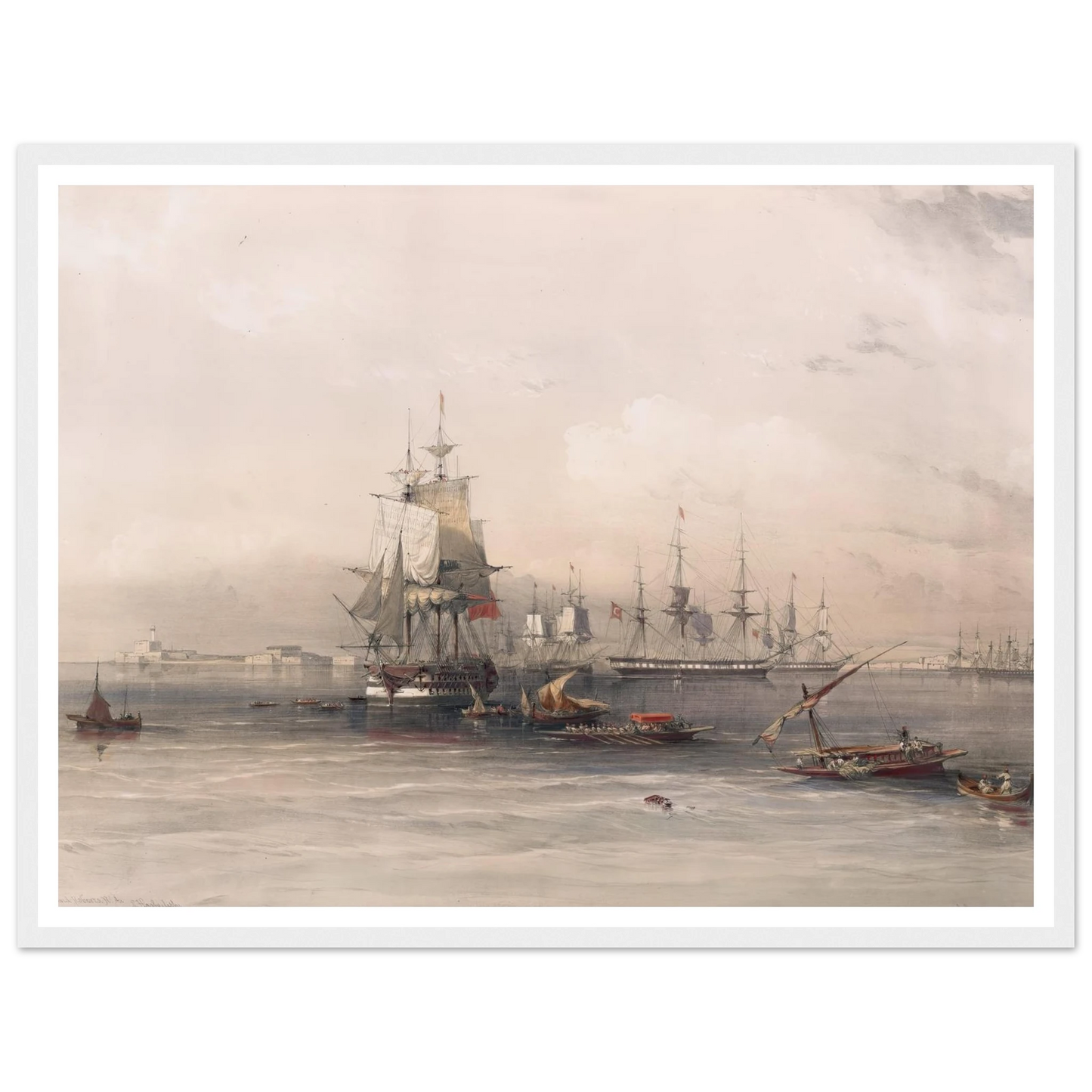 Alexandria (1846-1849) Art Print | David Roberts - Framed Poster - 30x40 cm / 12x16″ - Black frame