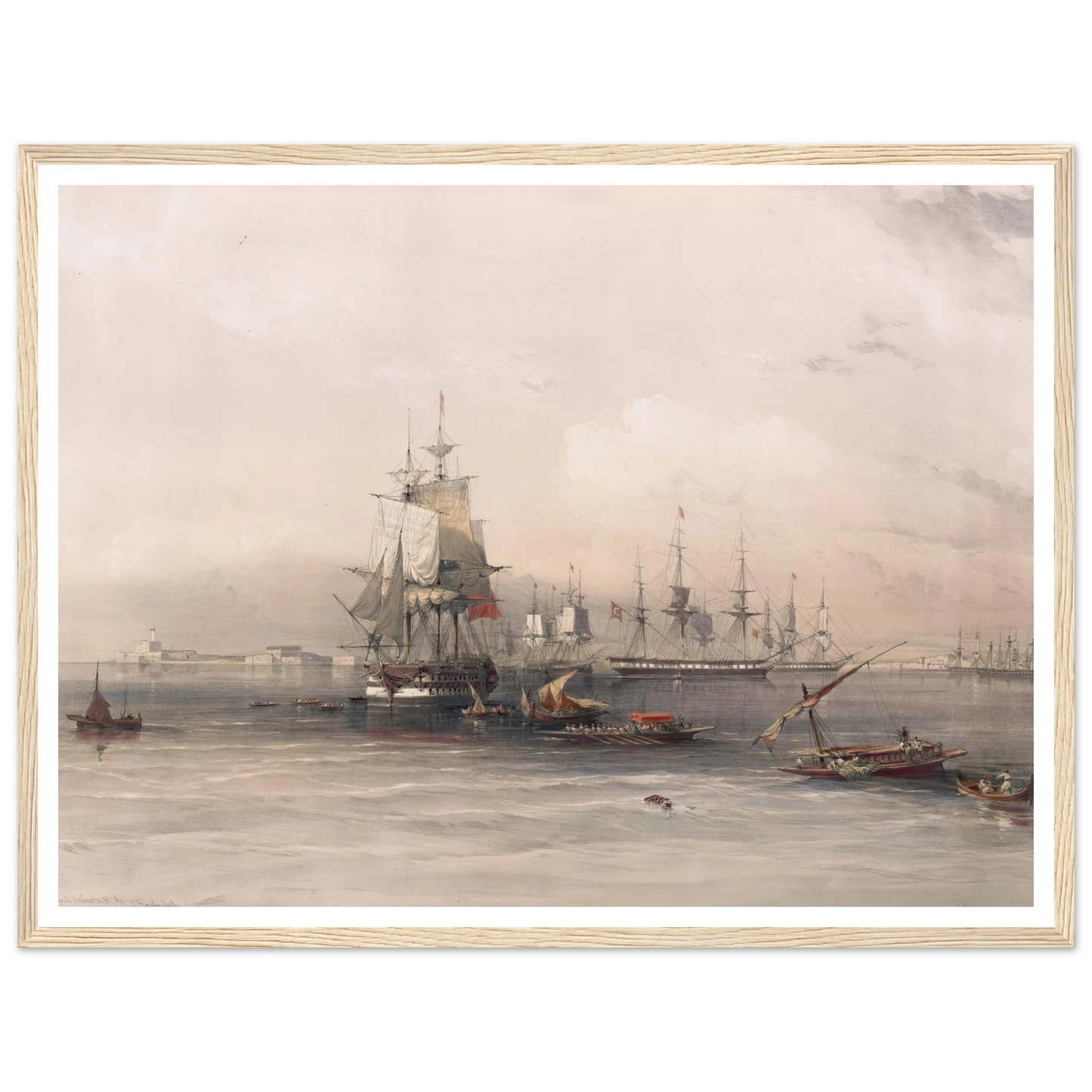 Alexandria (1846-1849) Art Print | David Roberts - Framed Poster - 30x40 cm / 12x16″ - Black frame