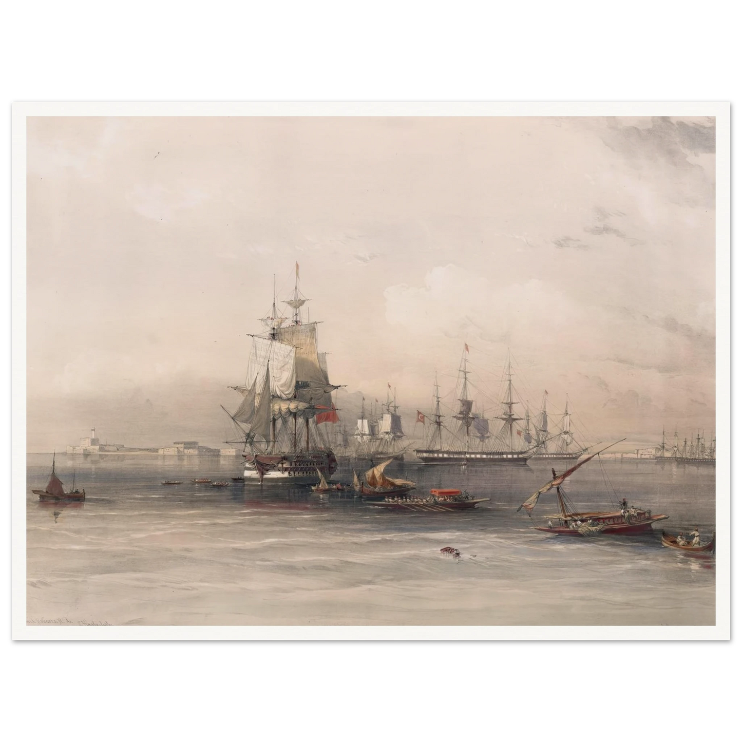 Alexandria (1846-1849) Art Print | David Roberts - Framed Poster - 30x40 cm / 12x16″ - Black frame