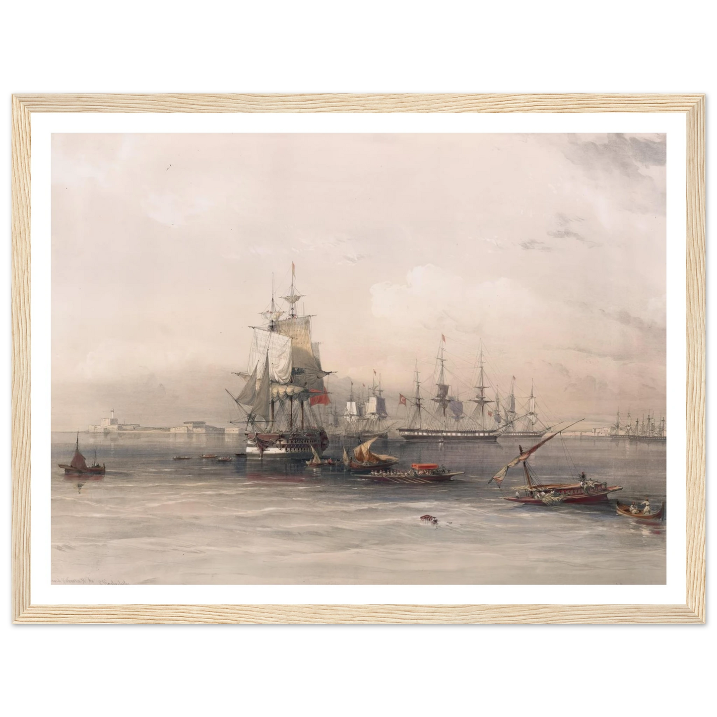 Alexandria (1846-1849) Art Print | David Roberts - Framed Poster - 30x40 cm / 12x16″ - Black frame