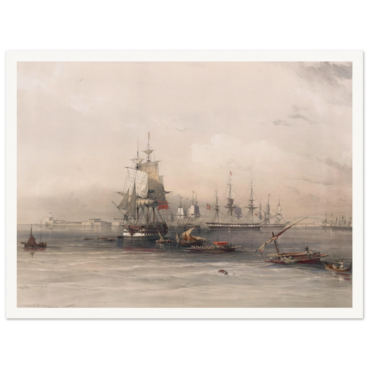 Alexandria (1846-1849) Art Print | David Roberts - Framed Poster - 30x40 cm / 12x16″ - Black frame
