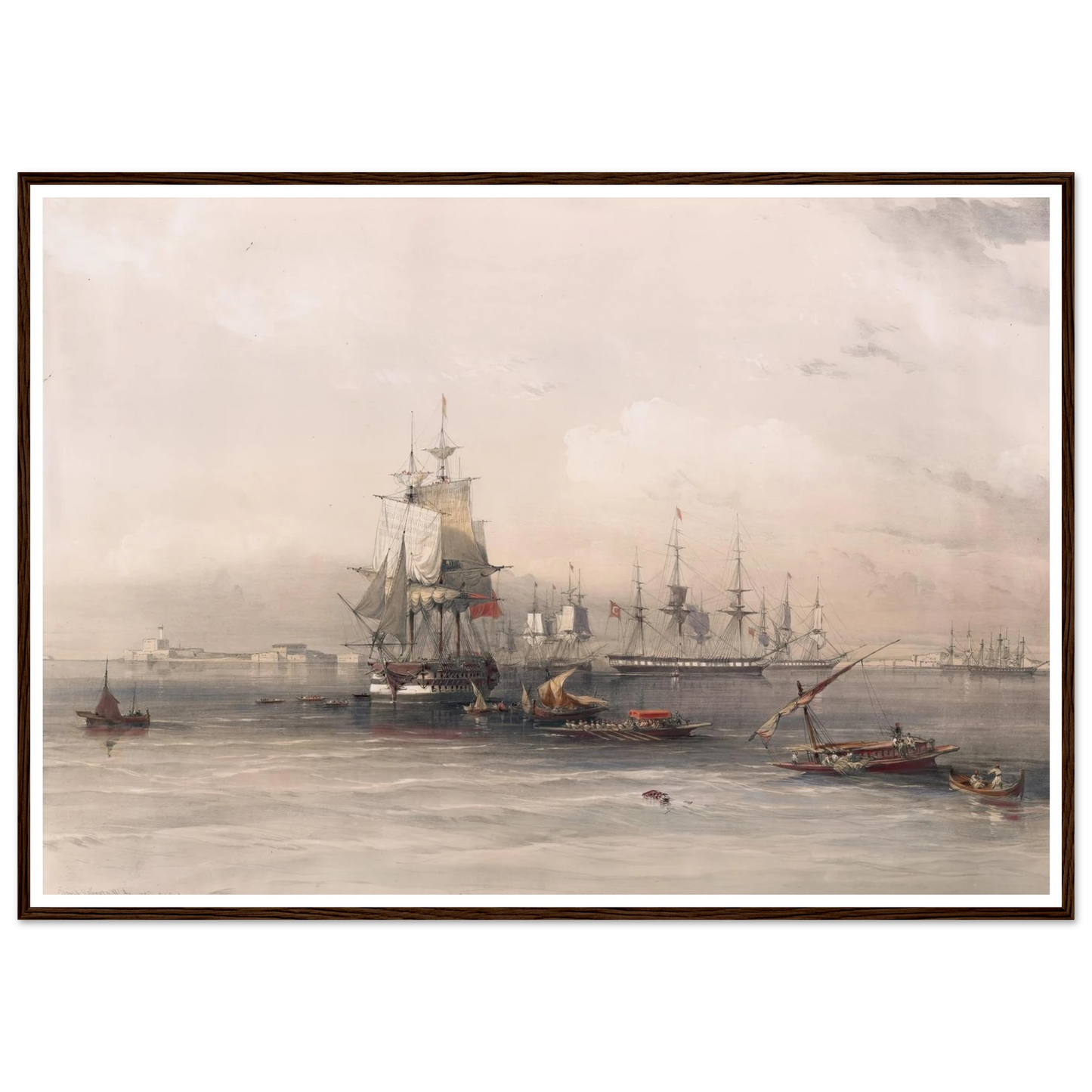 Alexandria (1846-1849) Art Print | David Roberts - Framed Poster - 30x40 cm / 12x16″ - Black frame