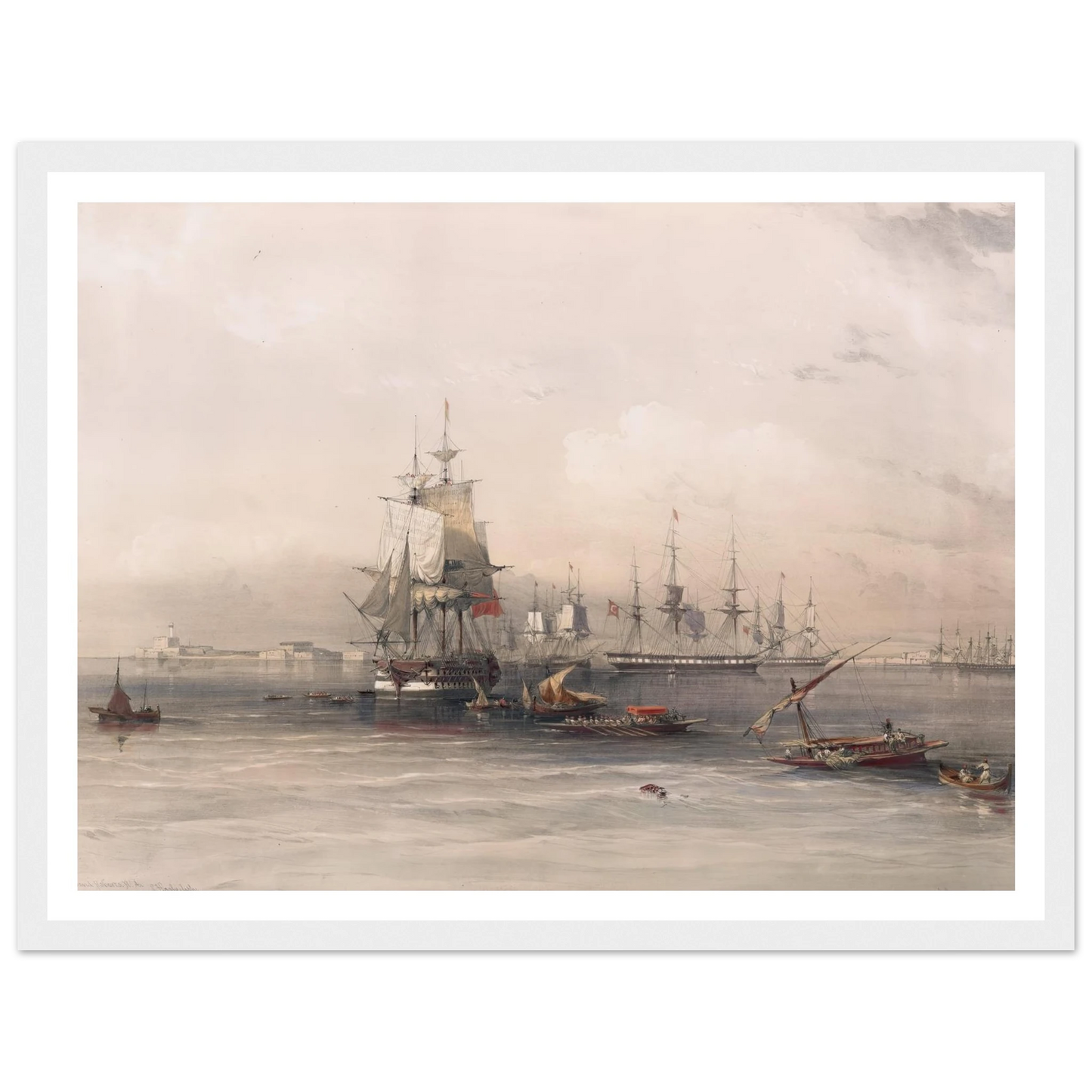 Alexandria (1846-1849) Art Print | David Roberts - Framed Poster - 30x40 cm / 12x16″ - Black frame