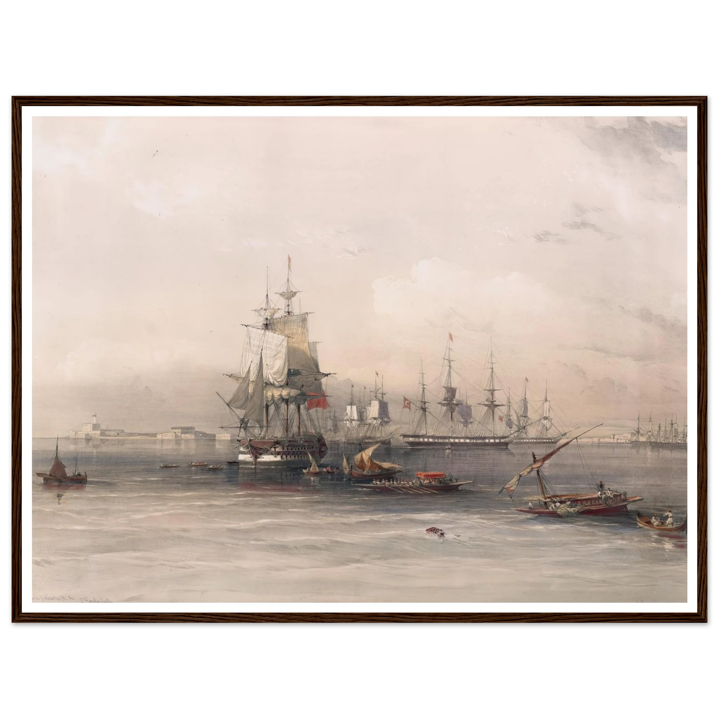 Alexandria (1846-1849) Art Print | David Roberts - Framed Poster - 30x40 cm / 12x16″ - Black frame