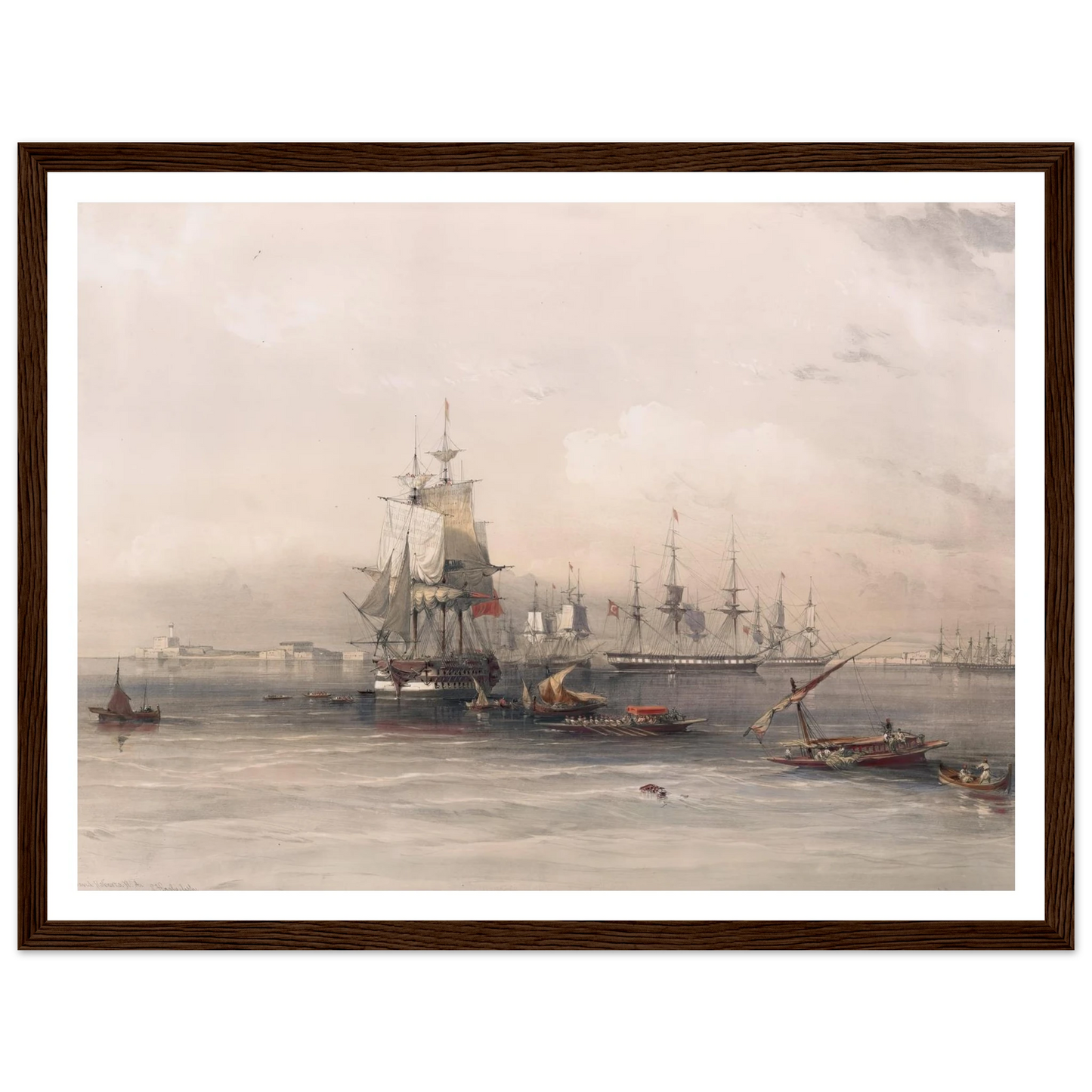 Alexandria (1846-1849) Art Print | David Roberts - Framed Poster - 30x40 cm / 12x16″ - Black frame