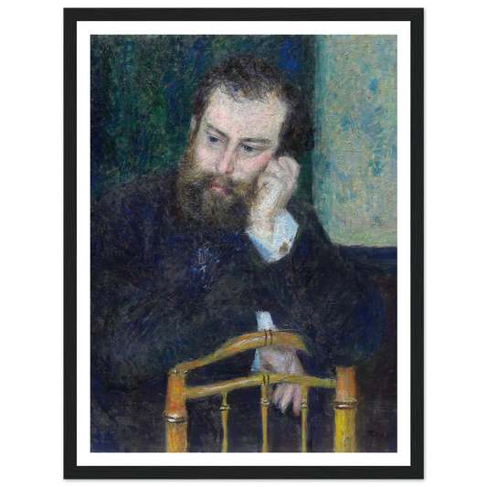 Alfred Sisley (1876) Art Print | Pierre Auguste Renoir - Framed Poster - 30x40 cm / 12x16″ - Black frame