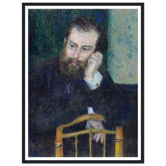 Alfred Sisley (1876) Art Print | Pierre Auguste Renoir - Framed Poster - 30x40 cm / 12x16″ - Black frame