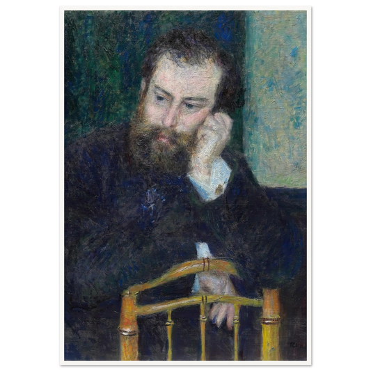 Alfred Sisley (1876) Art Print | Pierre Auguste Renoir - Framed Poster - 30x40 cm / 12x16″ - Black frame