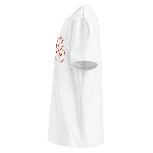 Algue blanche sur fond rouge et vert Organic T-Shirt | Henri Matisse - - S - 